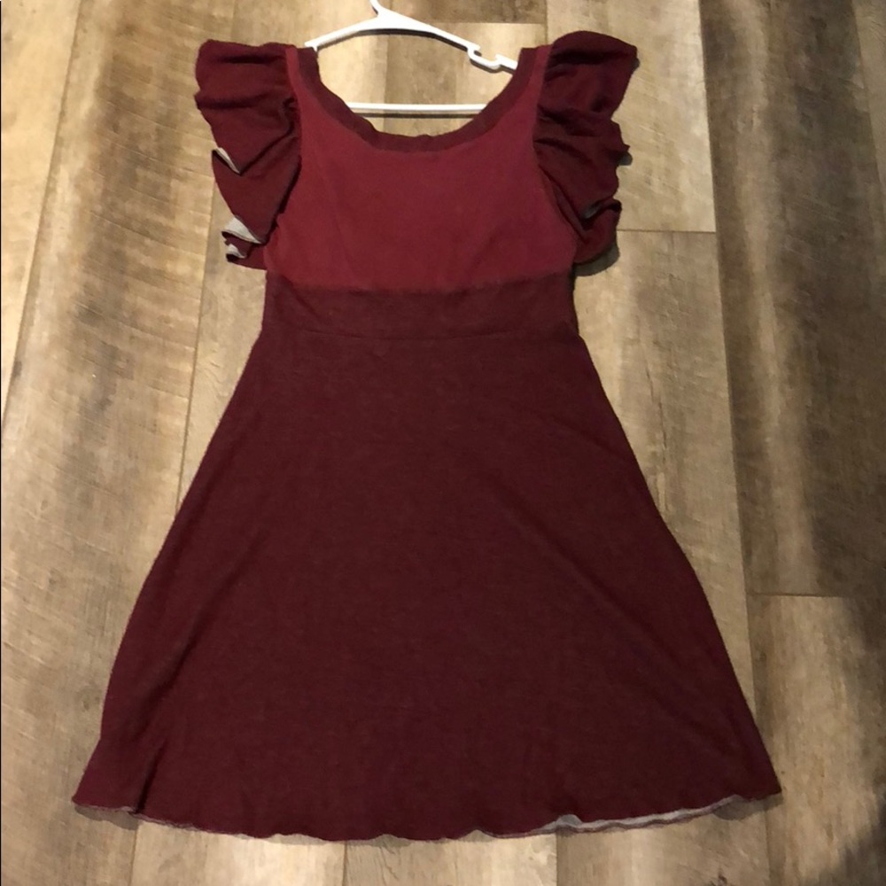 Free People casual burgundy dress size small